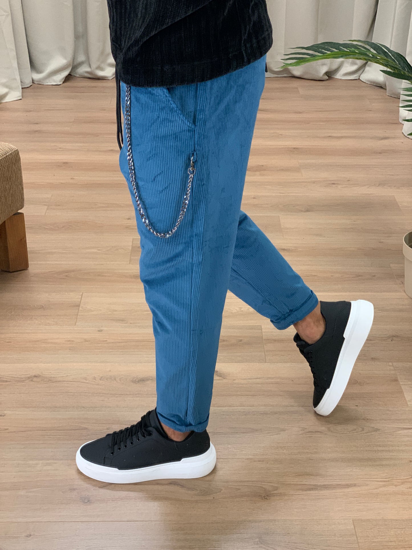 Pantalaccio Zar in Velluto a Costine col. Petrolio