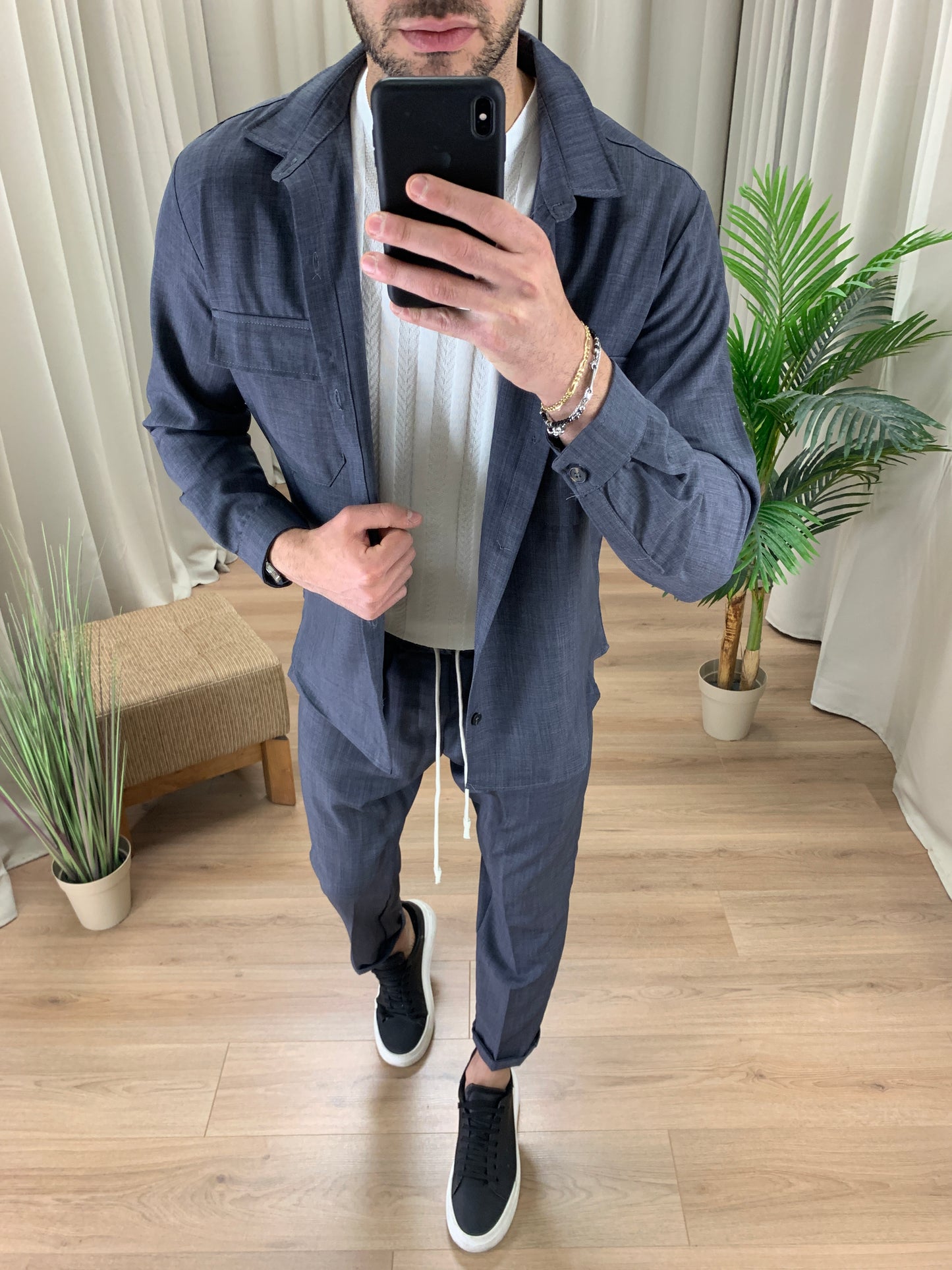 Completo Lock Pantalone + Camicia col. Antracite