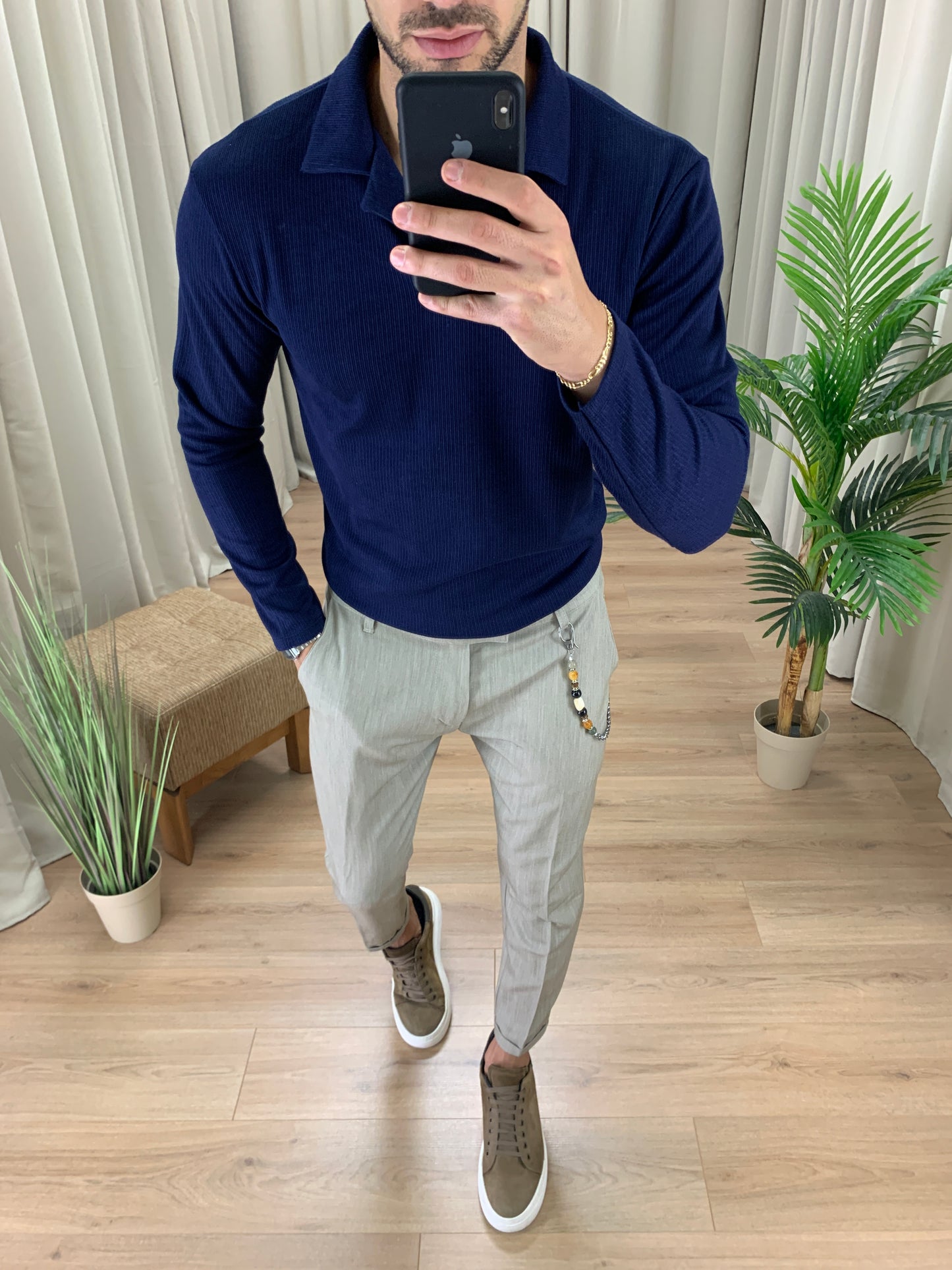 Maglia Zenith con Scollo a Polo col. Blu