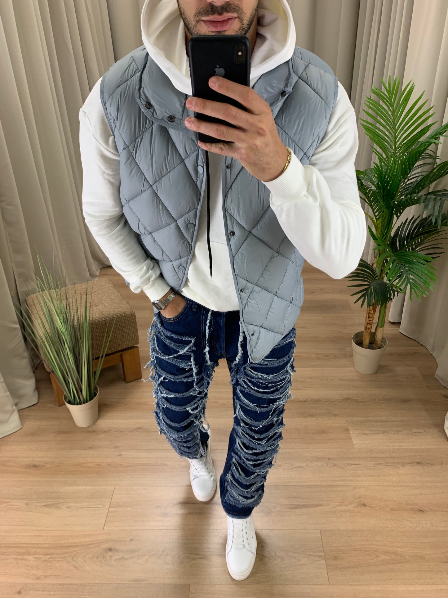 Gilet Trapuntato Conero Golf col. Grigio