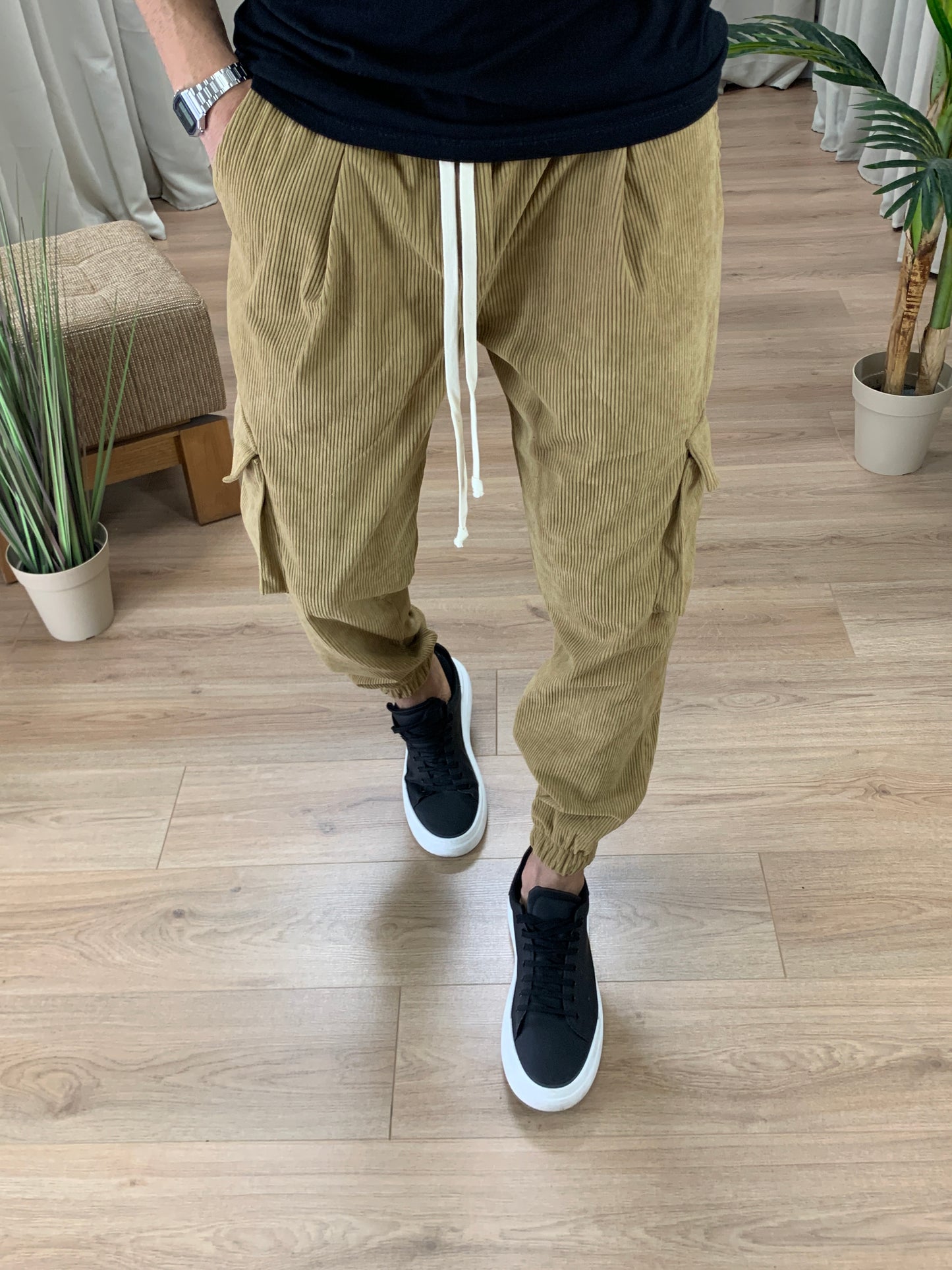 Pantalone Cargo Maxton in Velluto a Costine col. Cammello