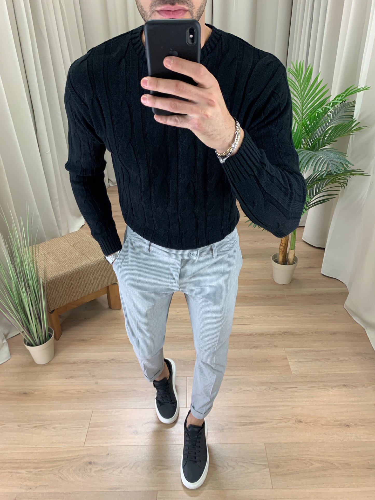 Pantalone MontBlanc in velluto a Costine col. Grigio