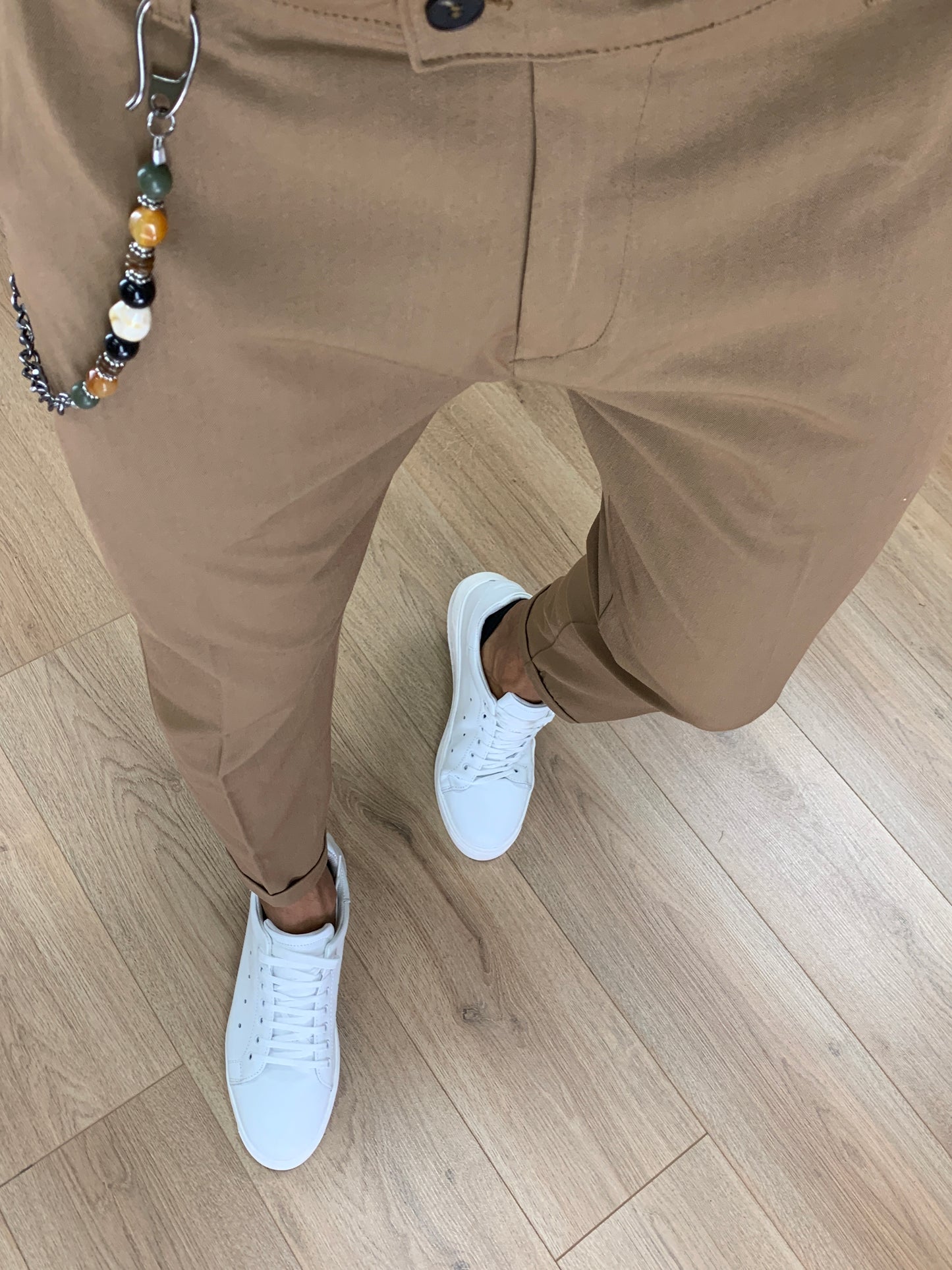 Pantalone Copenaghen ad un bottone col. Cammello