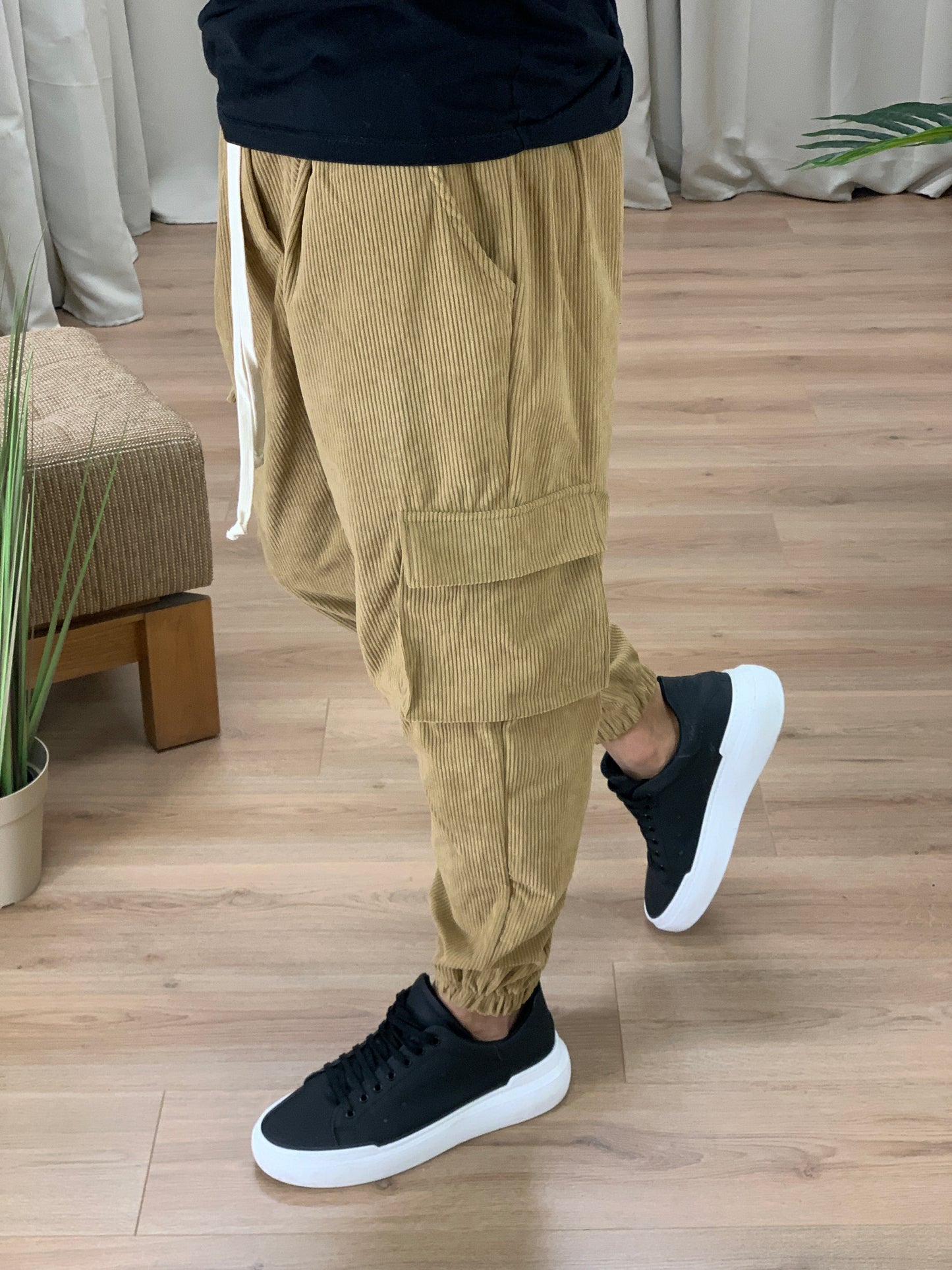 Pantalone Cargo Maxton in Velluto a Costine col. Cammello
