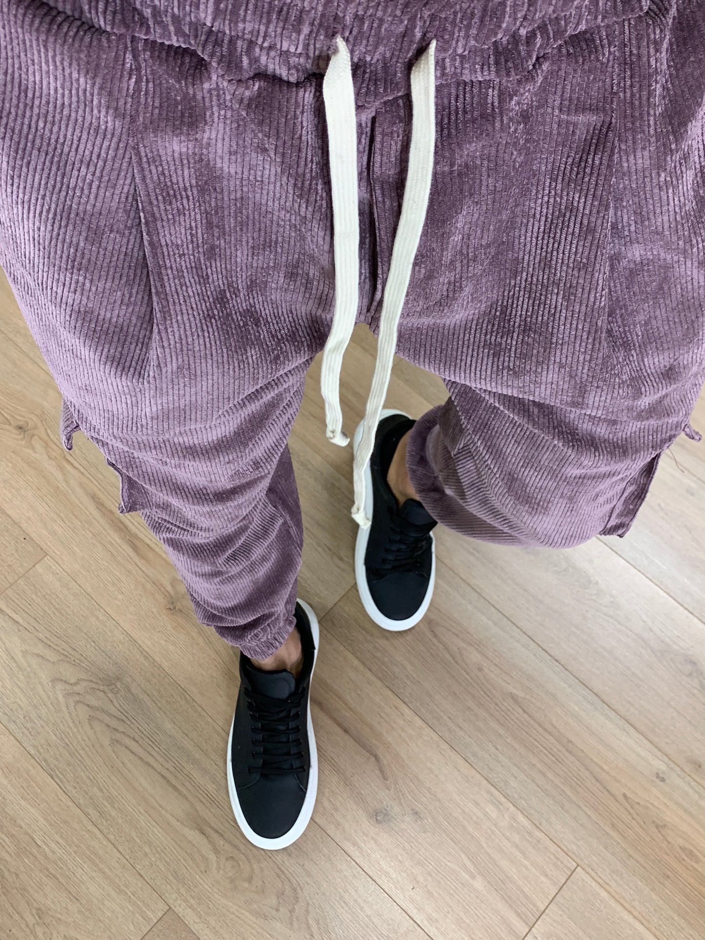 Pantalone Cargo Maxton in Velluto a Costine col. Lilla