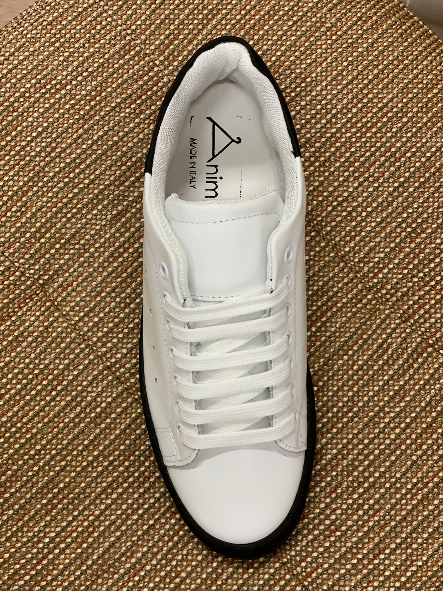Sneakers in pelle fondo Black Marines col. Bianco
