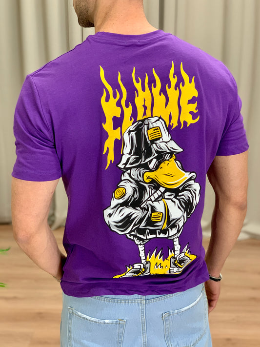 T-shirt Duck Flames col. Viola