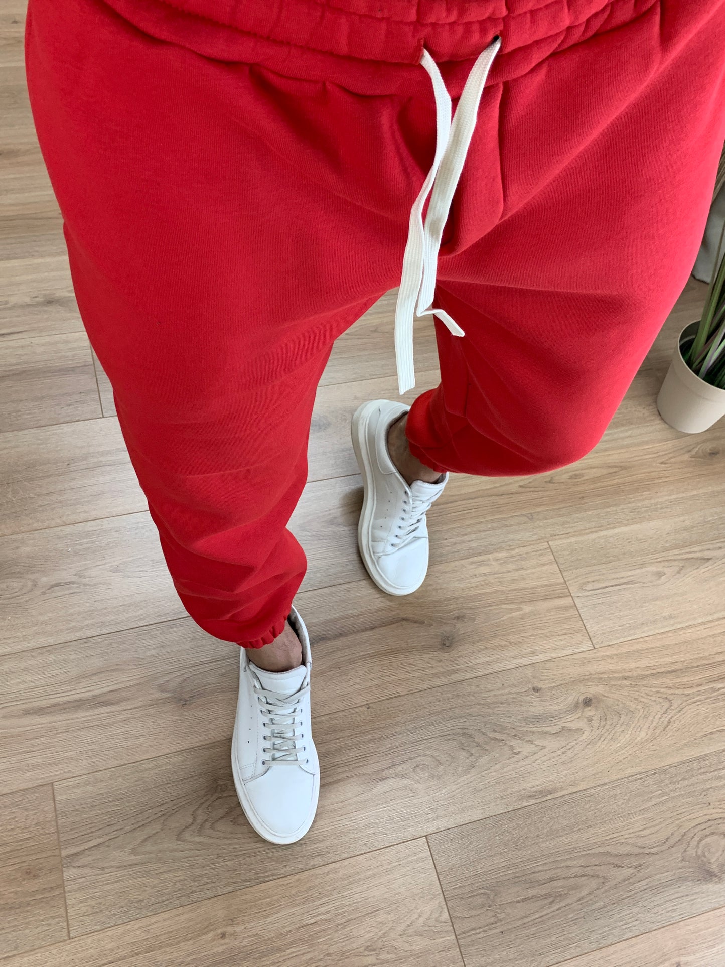 Pantalone Tuta basic Felpato col. Rosso