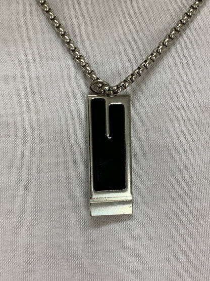 Collana Rec Black col. Acciaio