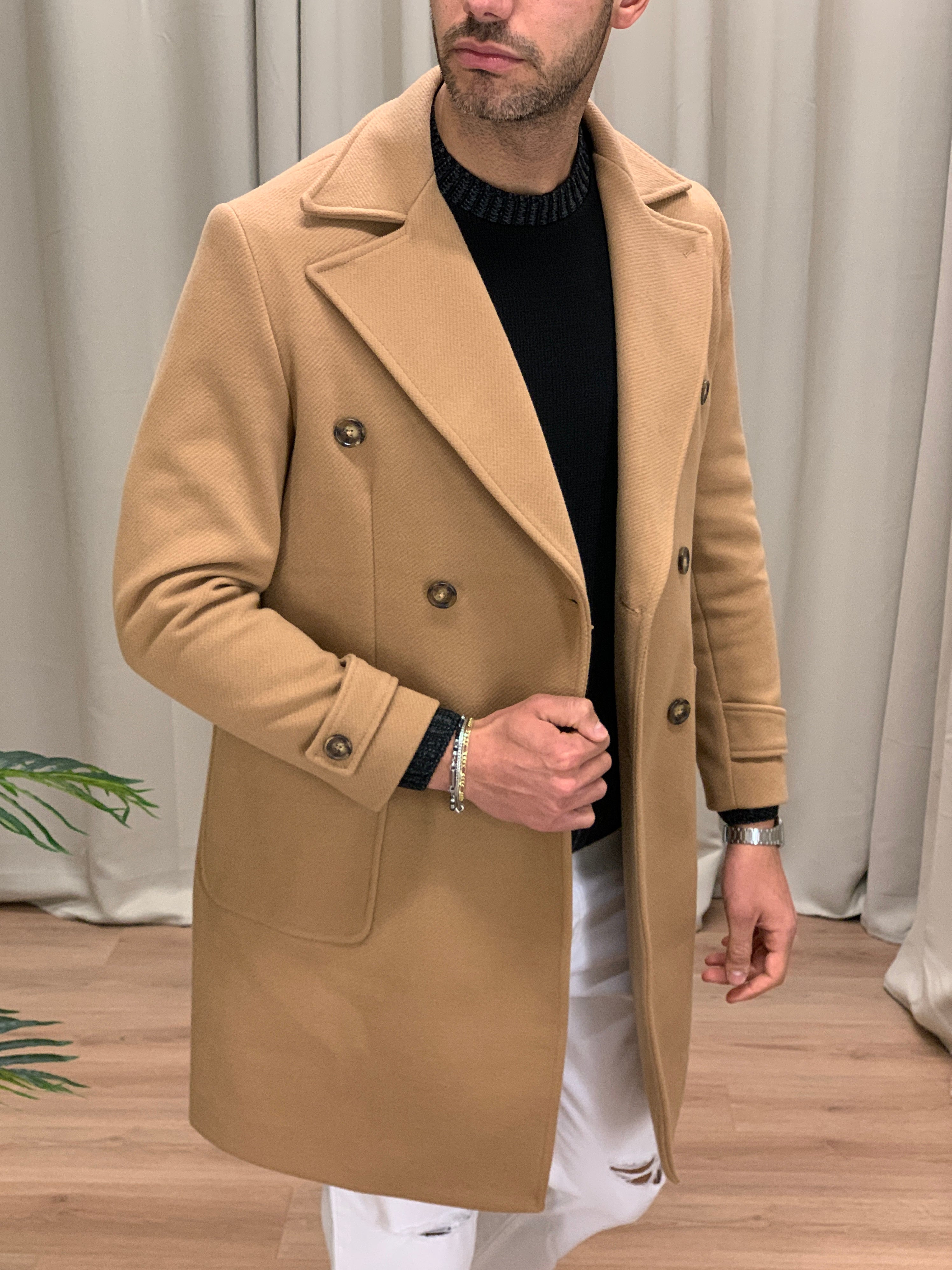 Cappotto Principato di Monaco doppiopetto Cammello – Animostore