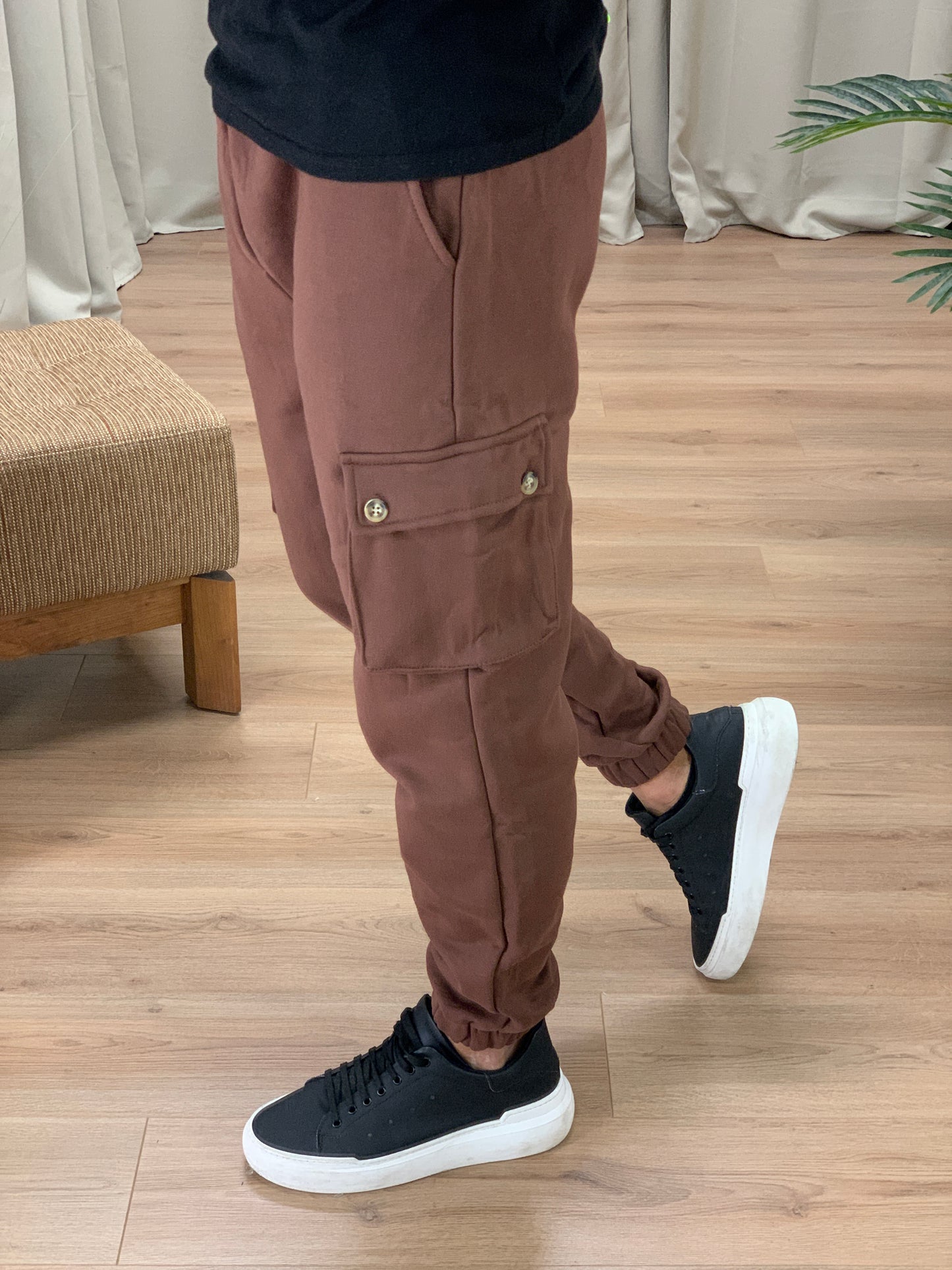 Pantalone Cargo Joe Felpato col. Marrone