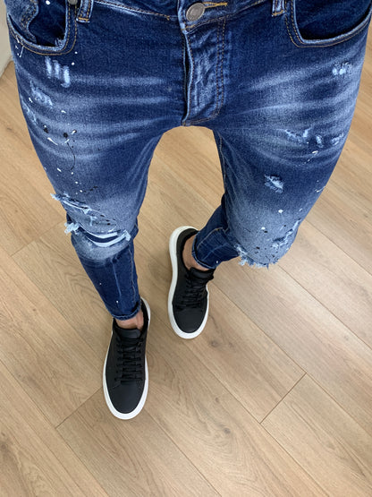 Jeans Squared con rotture Super Slim col. Denim