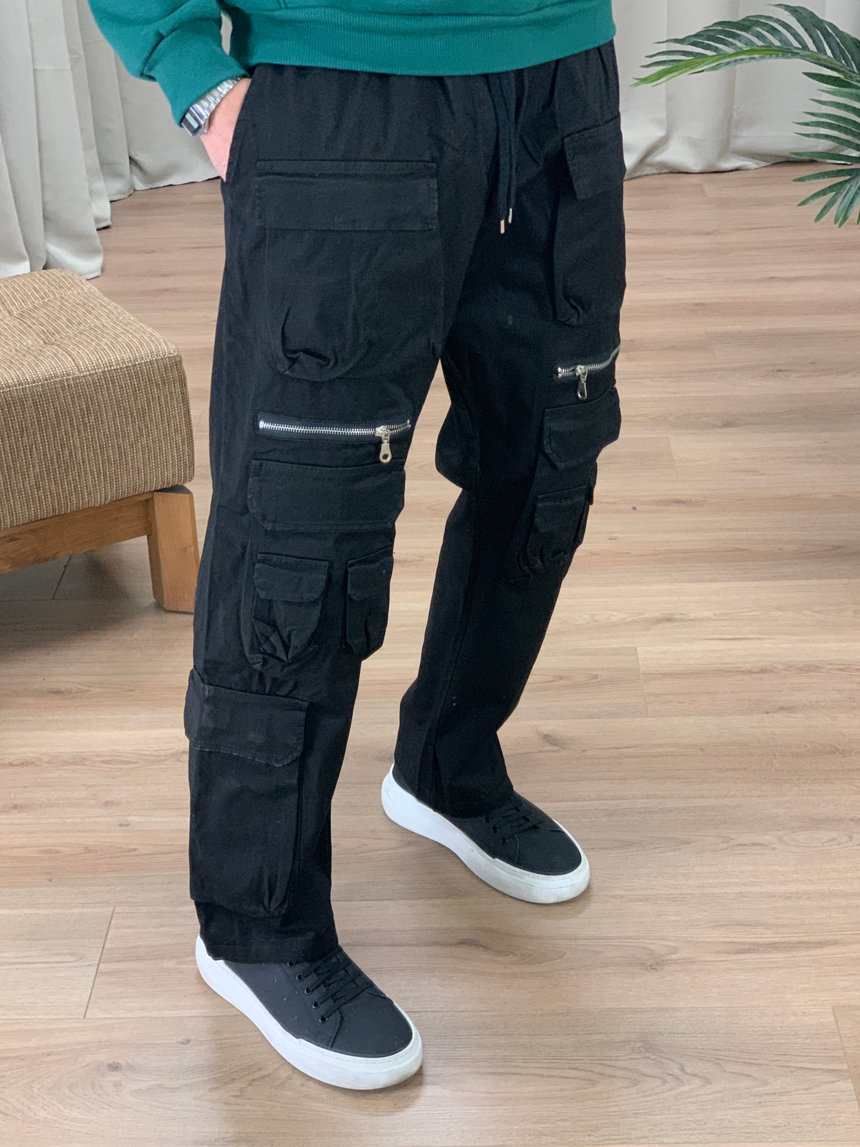 Pantaloni Cargo Uomo Imbottiti Invernali Termico Gamba Dritta Con - Foto 4