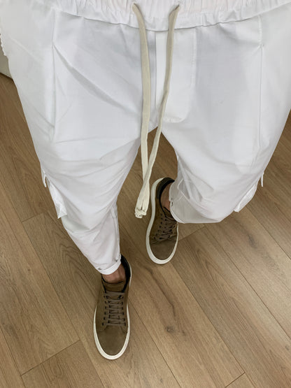 Pantalone Cargo Ciak con Tasconi col. Bianco