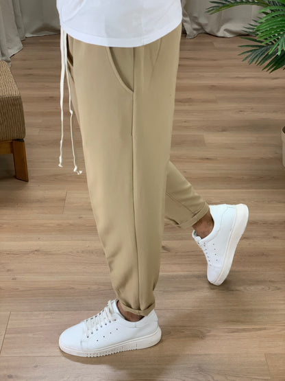 Pantalaccio Nirkus con Tasca a filo col. Beige