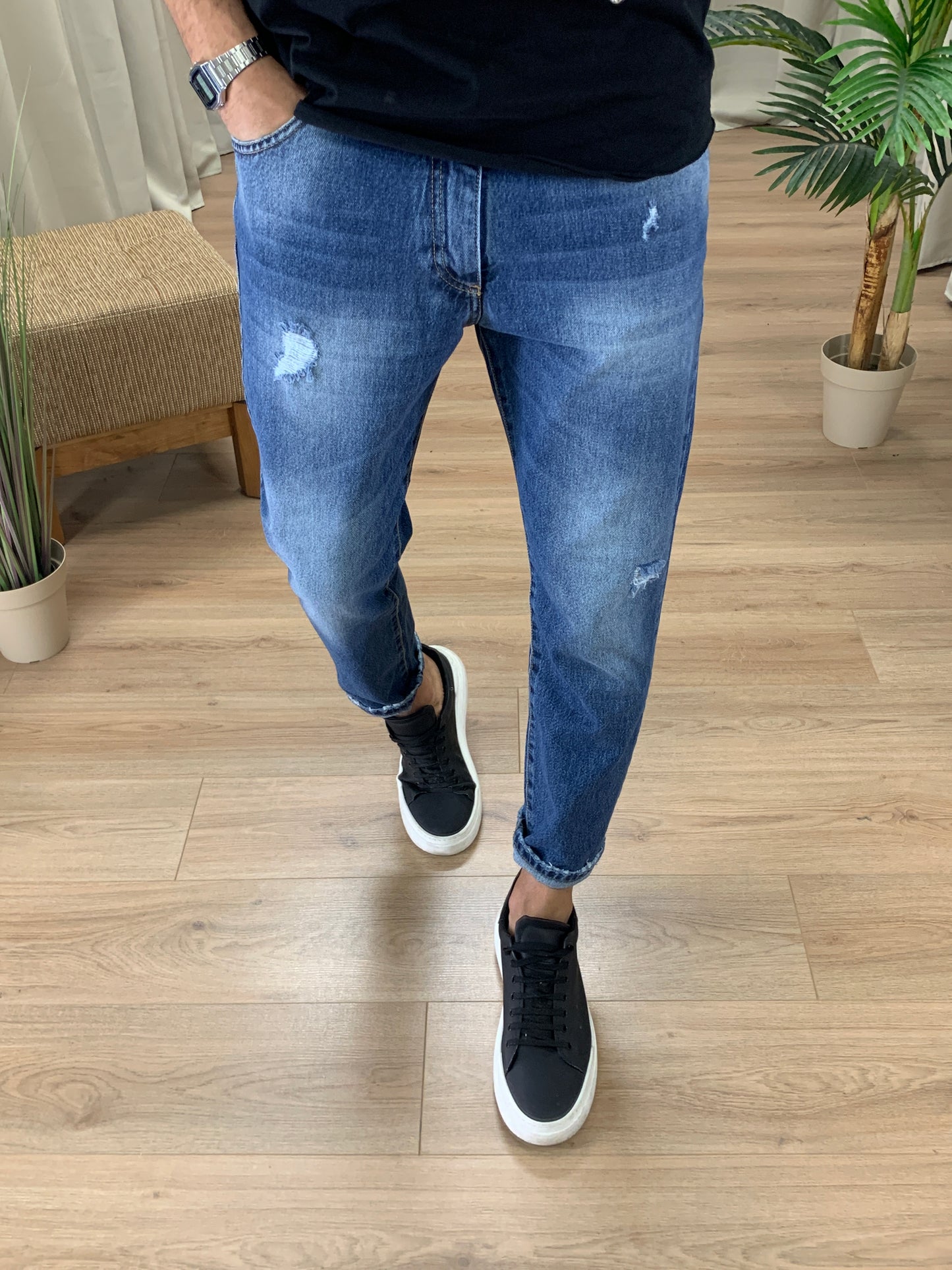 Jeans Garben con piccole rotture col. Denim