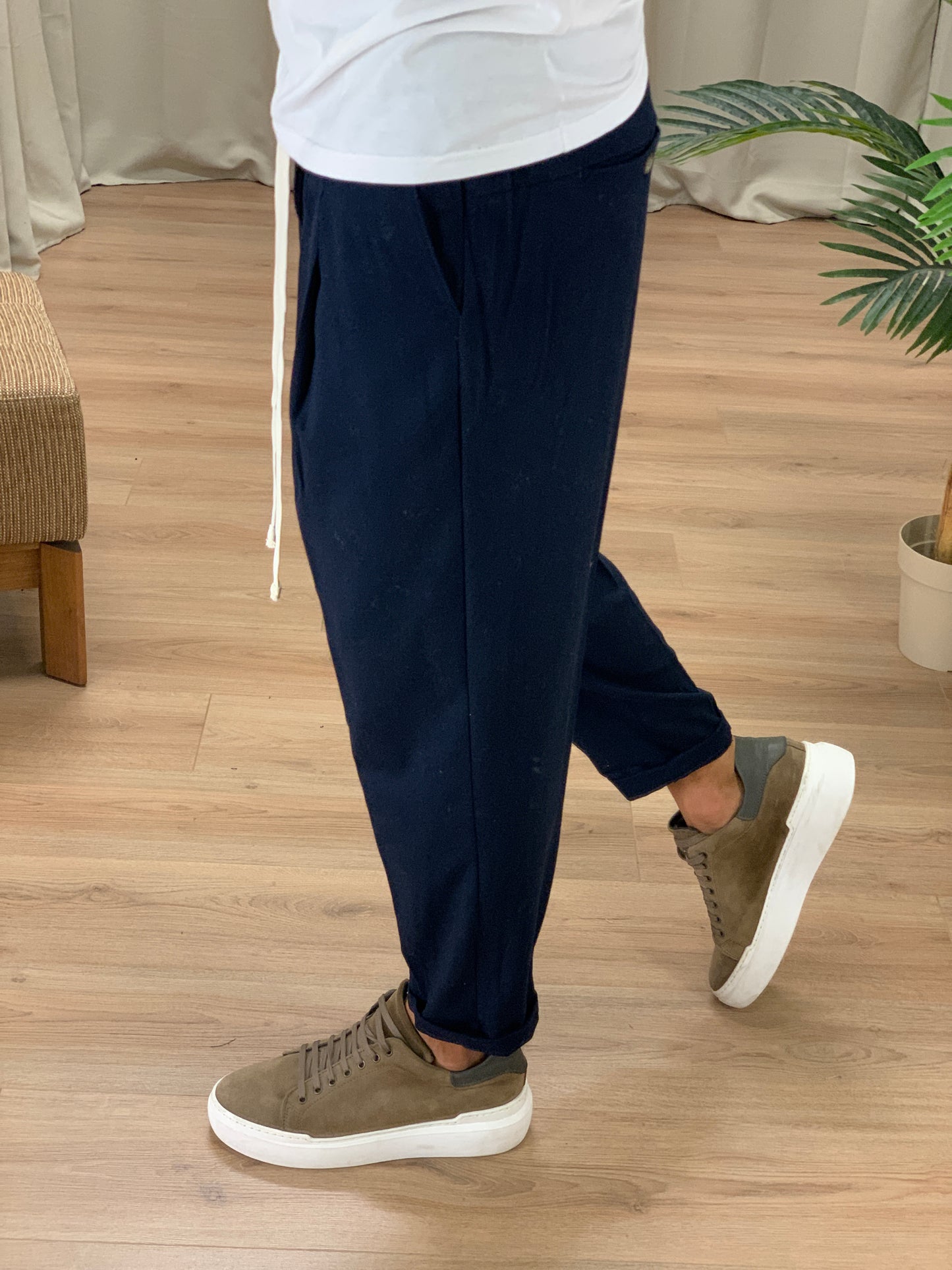 Pantalaccio Fly Relax Fit con pinces col. Blu