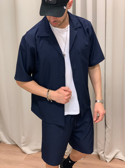 Completo Mirros 56 Bermuda + Camicia col. Blu Notte