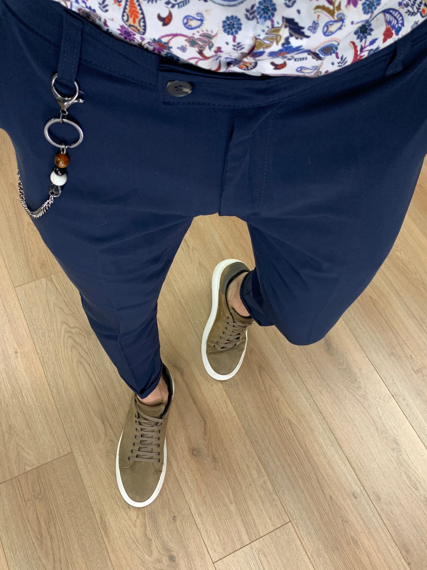 Pantalone Miramare ad un bottone col. Blu