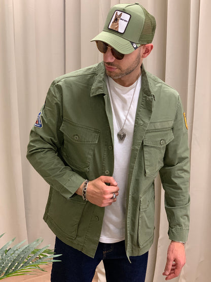 Giacca Safari con Taschini Frontali col. Verde Militare