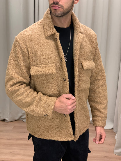 Giacca Teddy Oslo con Taschini col. Cammello