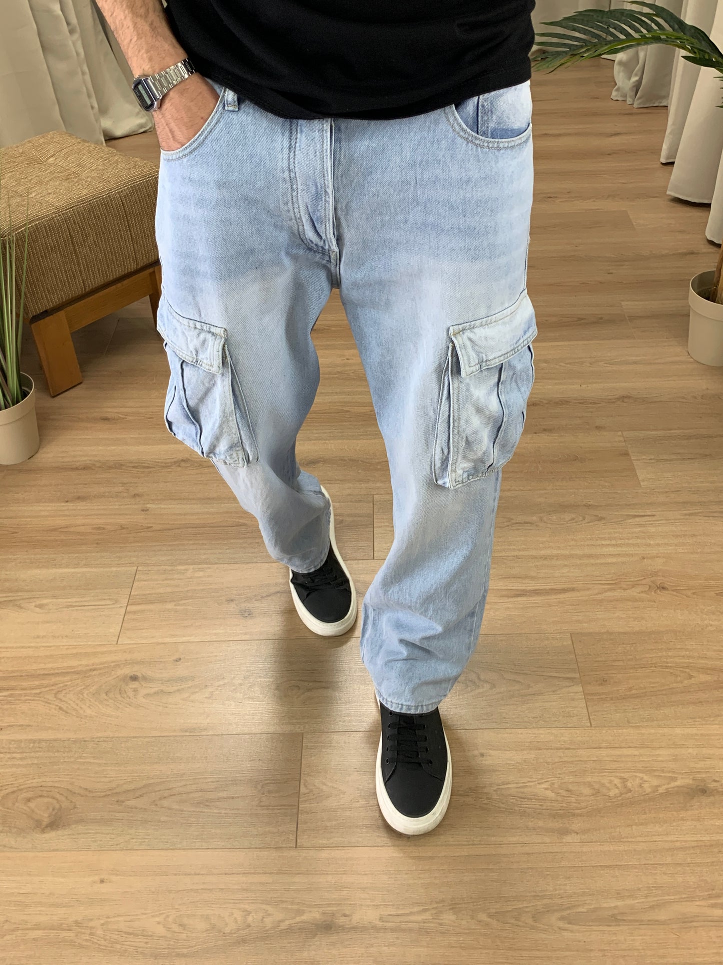 Jeans Monster con Tasconi Laterali col. Denim