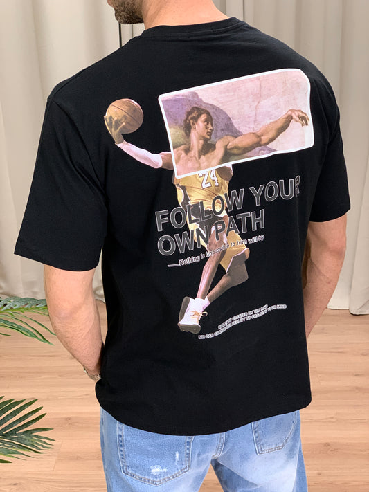 T-shirt NBA Creation con Stampa col. Nero