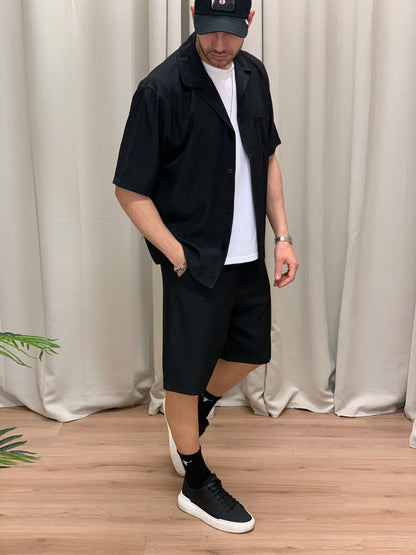 Completo Mirros 56 Bermuda + Camicia col. Nero