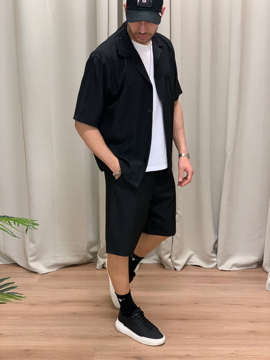 Completo Mirros 56 Bermuda + Camicia col. Nero