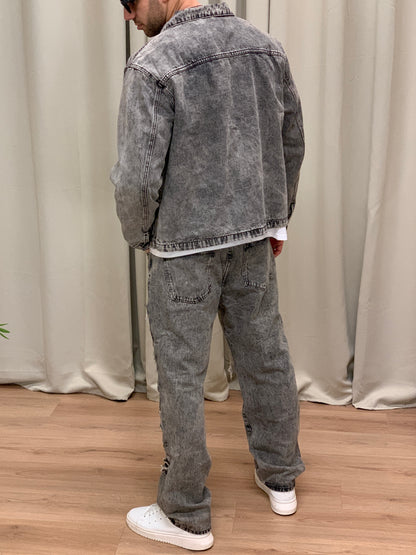 Completo Demon con Lacerazioni Jeans + Giacca col. Antracite