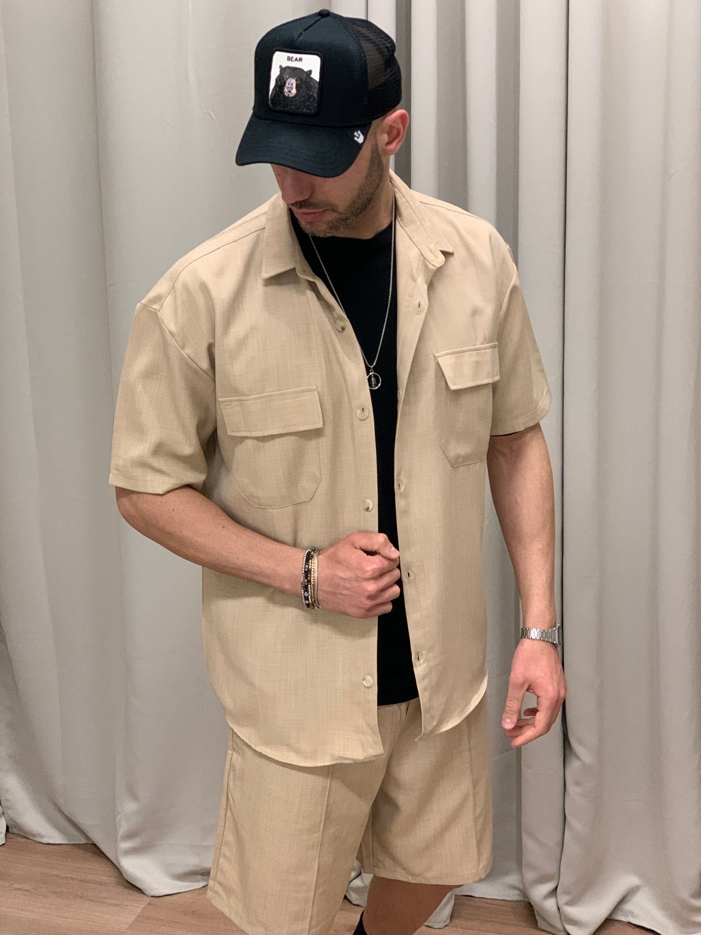Completo Jack 41 Bermuda + Camicia col. Beige