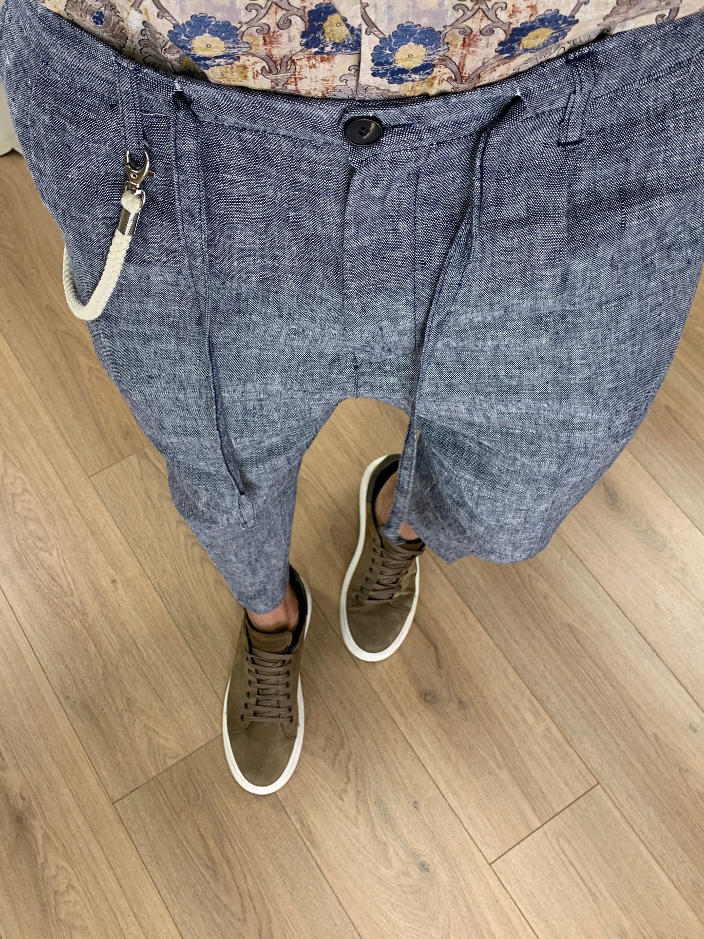 Pantalaccio Taipei con Catena in Corda col. Blu