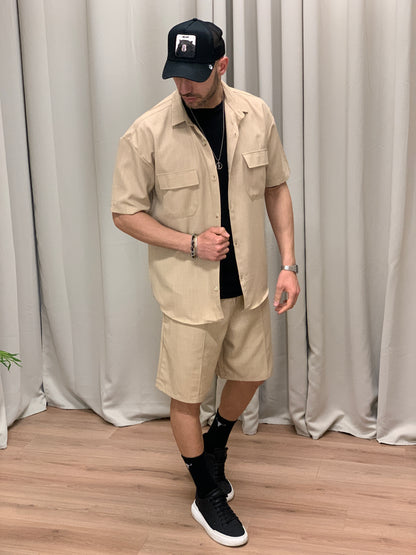 Completo Jack 41 Bermuda + Camicia col. Beige