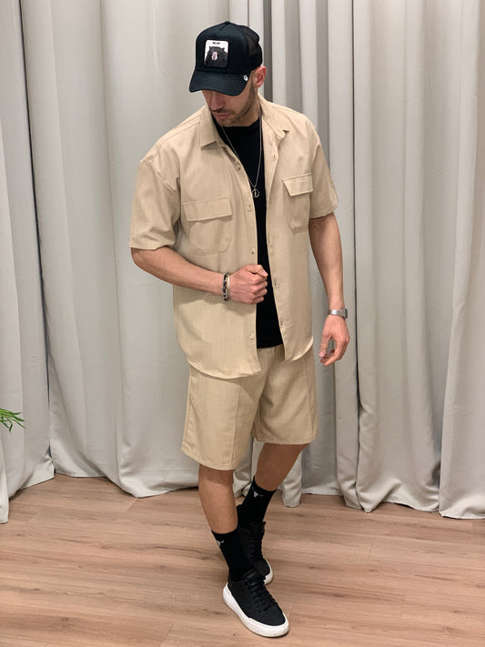 Completo Jack 41 Bermuda + Camicia col. Beige