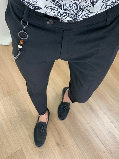 Pantalone Miramare ad un bottone col. Nero