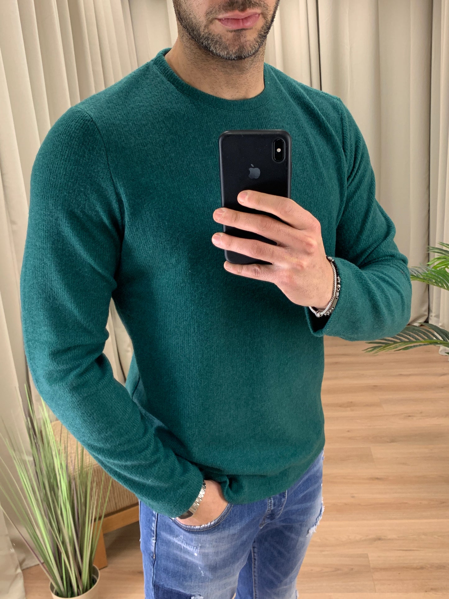 Maglioncino Kylian effetto Cashmere col. Verde