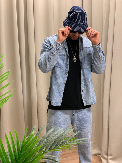Completo Sancti in Jeans + Camicia col. Denim