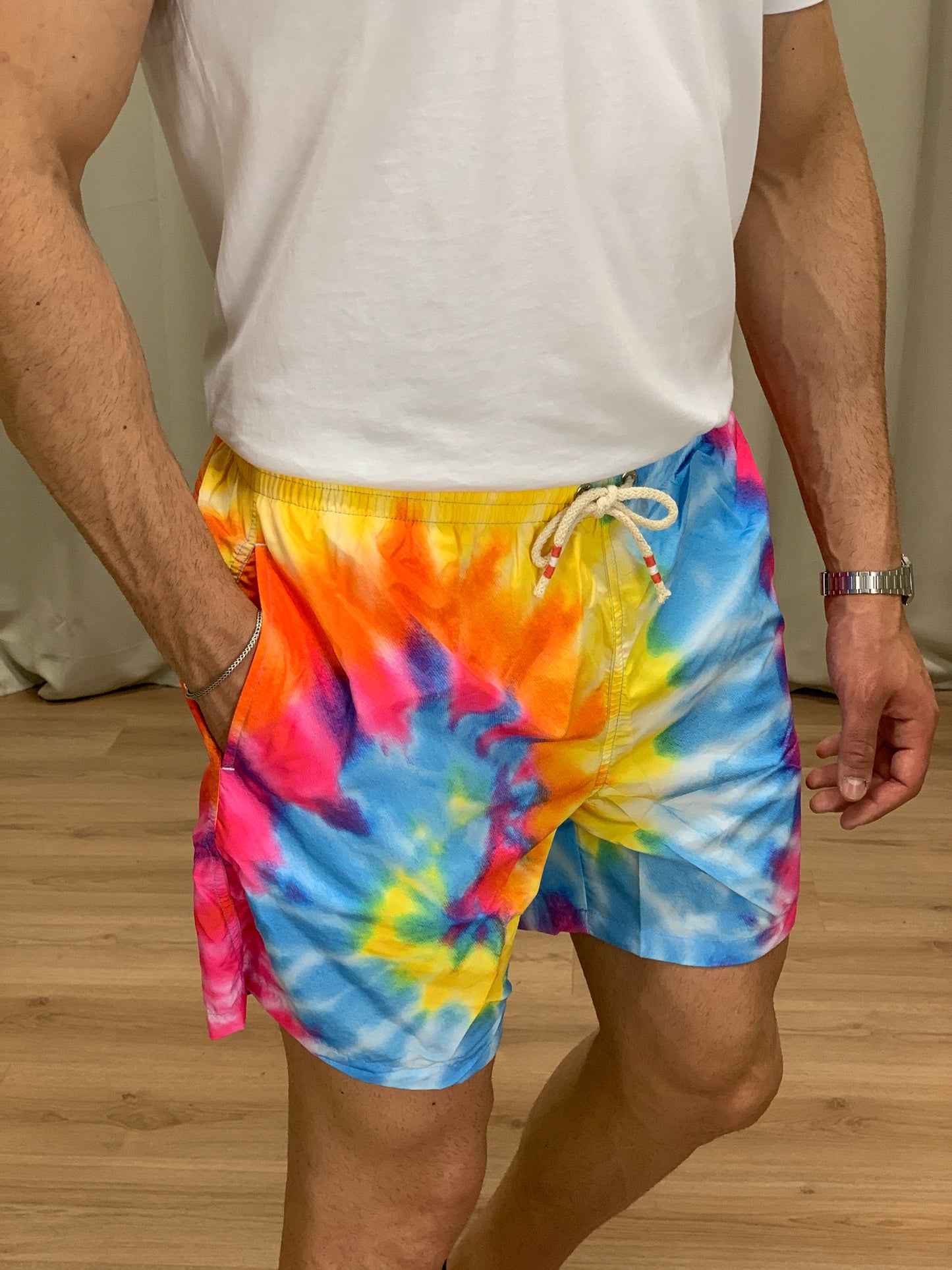 Costume Rainbow Pantaloncino col. Fantasia