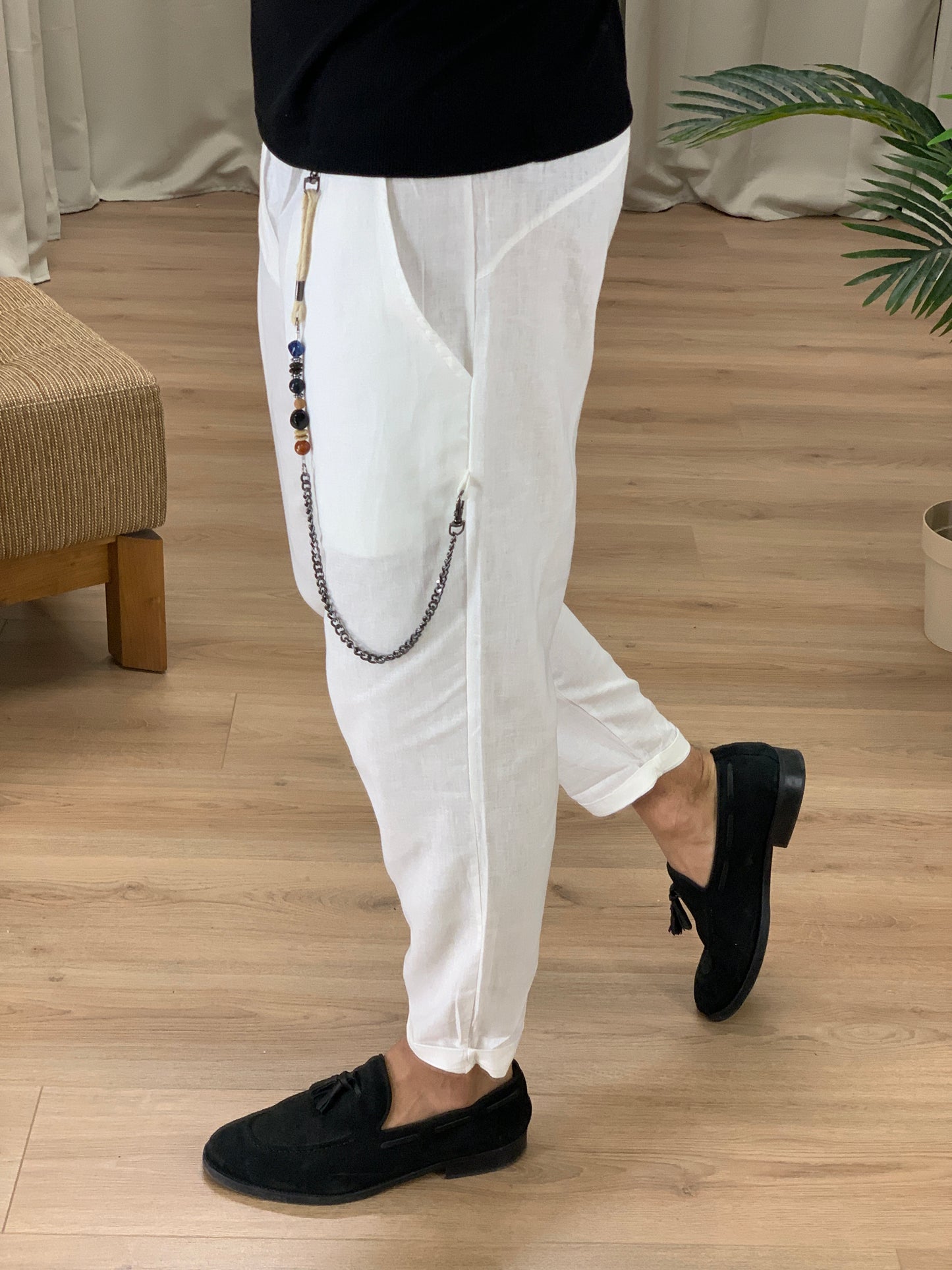 Pantalaccio Summer con Laccio in Corda col. Bianco