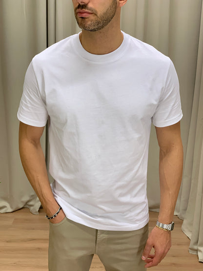 T-shirt New Basic slim fit in cotone col. Bianco