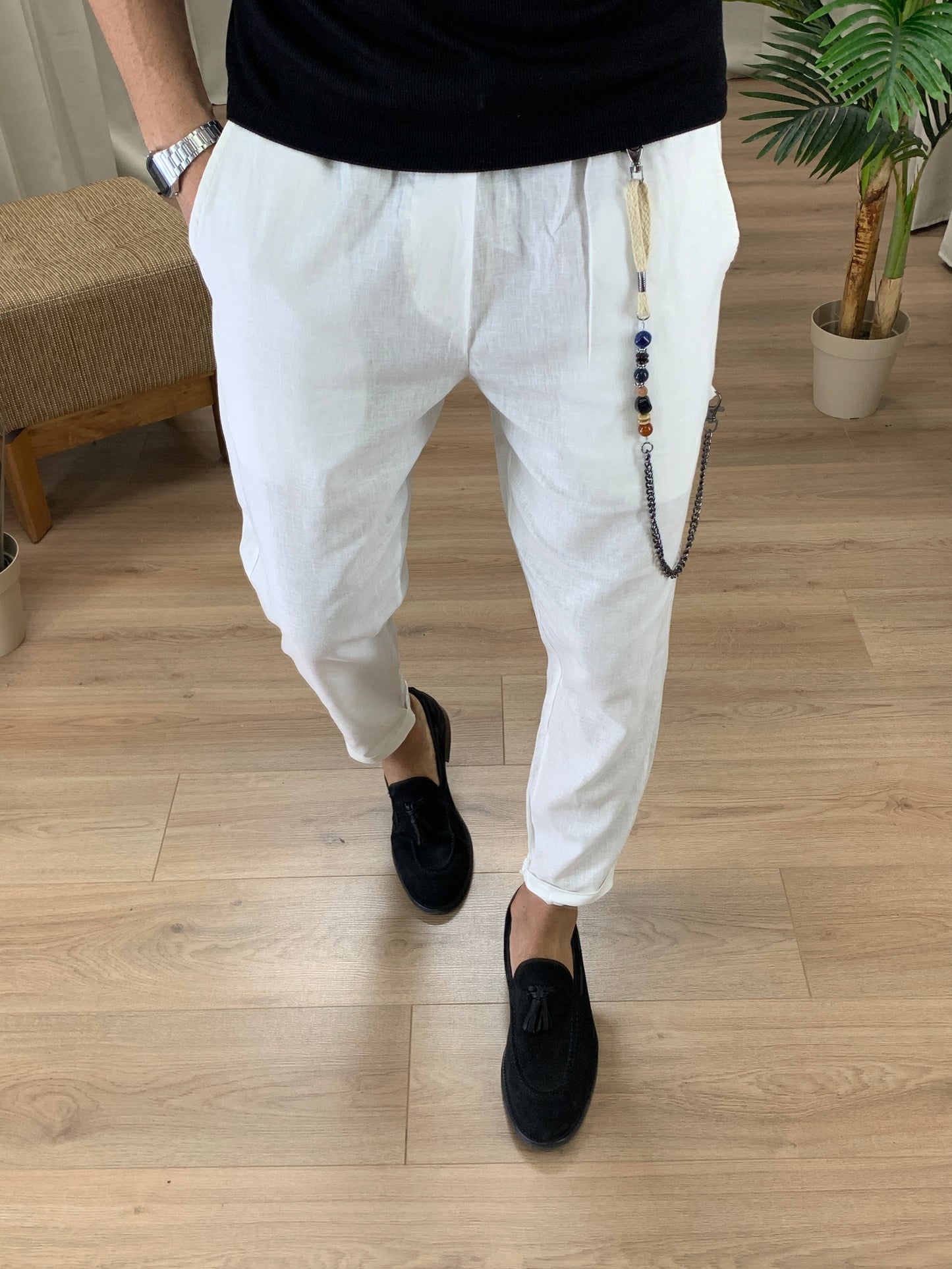 Pantalaccio Summer con Laccio in Corda col. Bianco