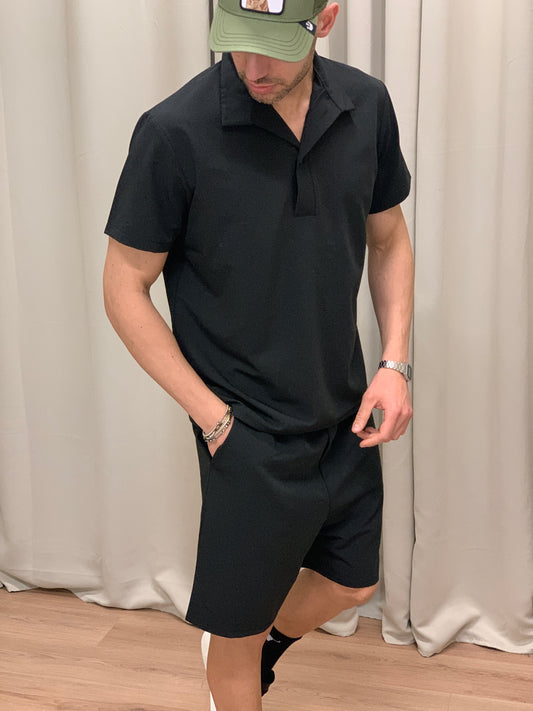Completo 1402 Bermuda + Camicia col. Nero