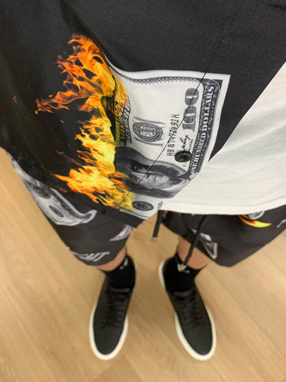 Completo Fire Cash Bermuda + Camicia col. Nero