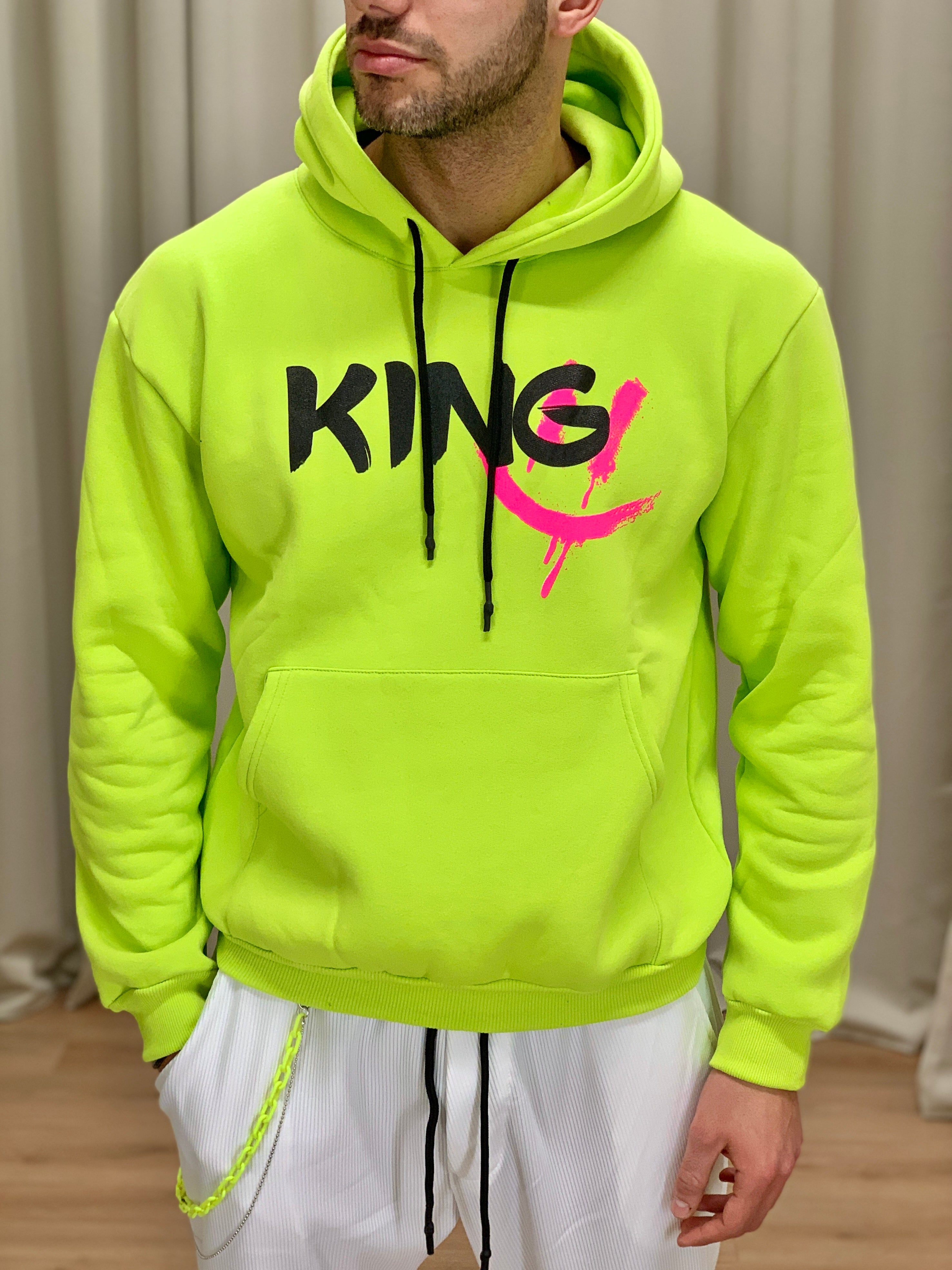 Felpa Fantasia King Street col. Verde Acido VERDE ACIDO XS