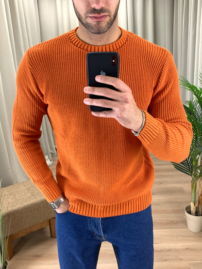 Maglioncino Van Gogh trama Basic col. Arancione