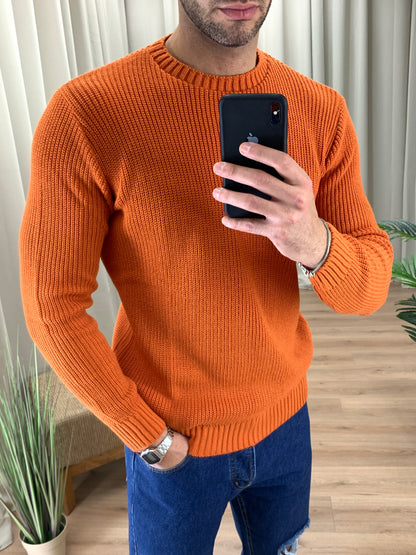 Maglioncino Van Gogh trama Basic col. Arancione