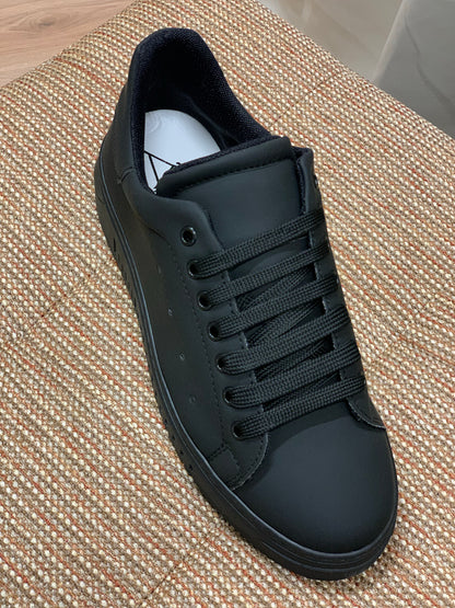 Sneakers in pelle Total Black col. Nero